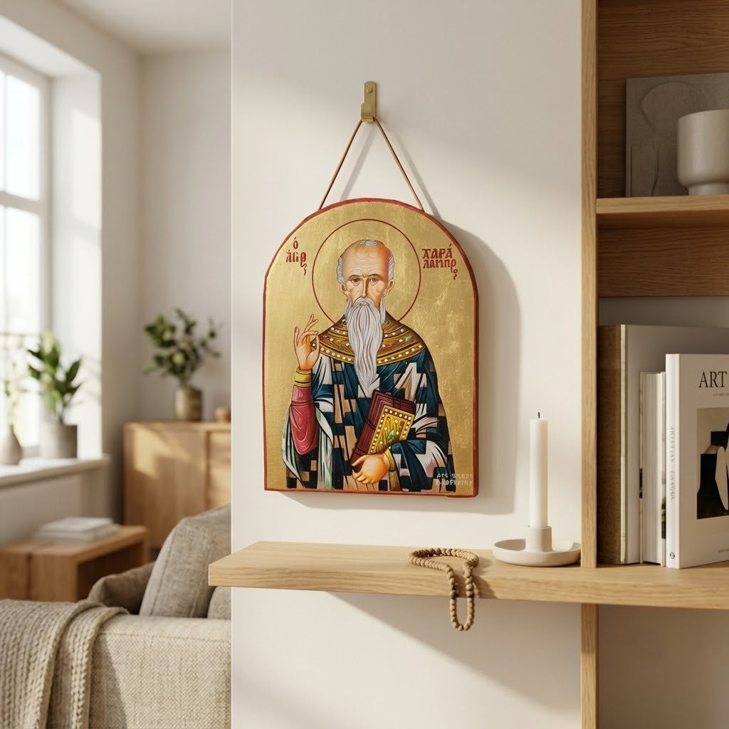 Icône de Saint Charalambos — Le Miracle de la Main Restaurée