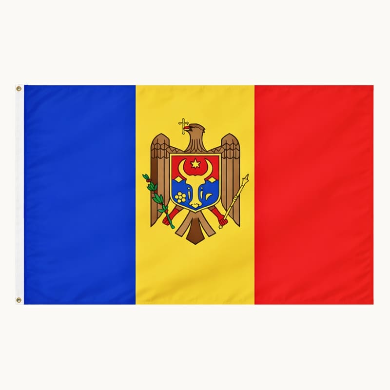Drapeau de la Moldavie en dimensions 90 x 150 cm