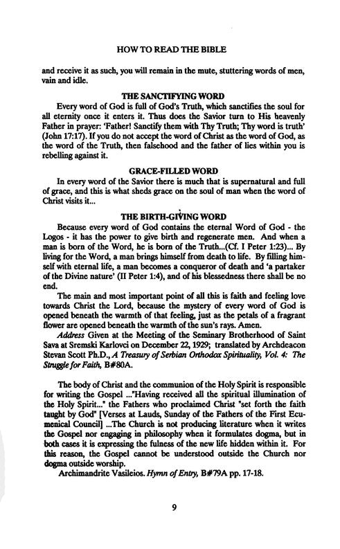 The Bible and the Holy Fathers for Orthodox