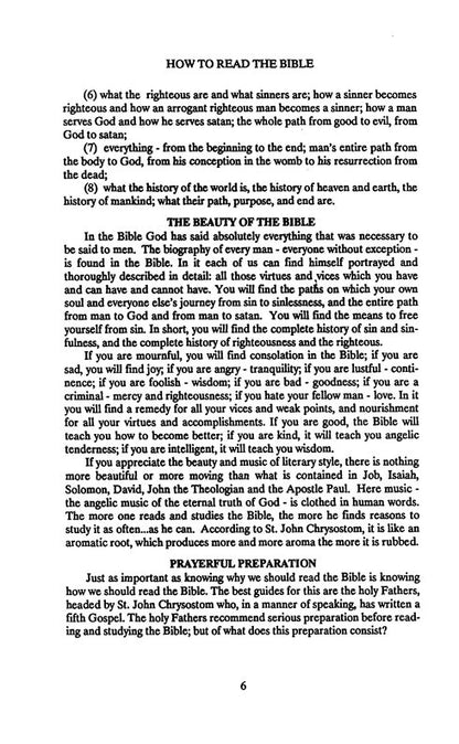 The Bible and the Holy Fathers for Orthodox