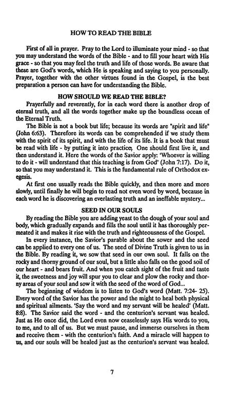 The Bible and the Holy Fathers for Orthodox