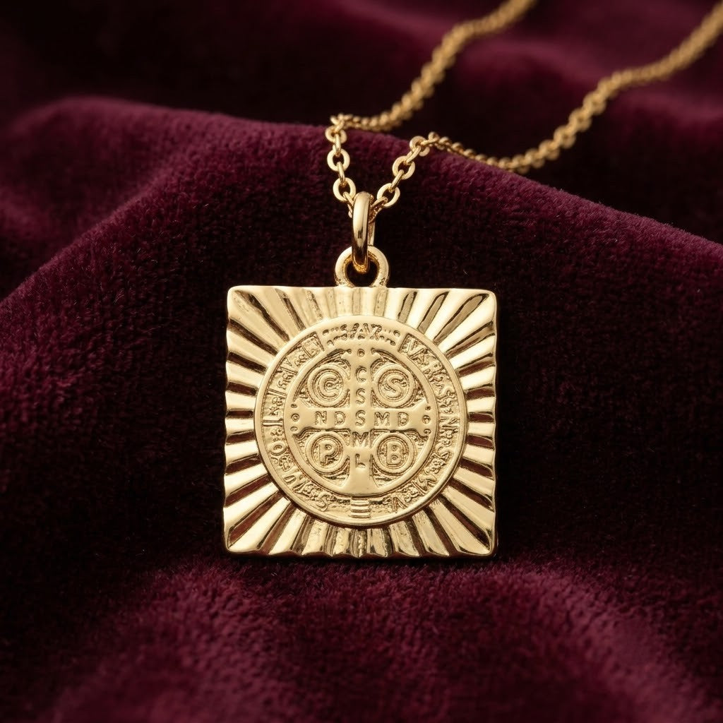 Médaillon Croix Byzantine Plaqué Or
