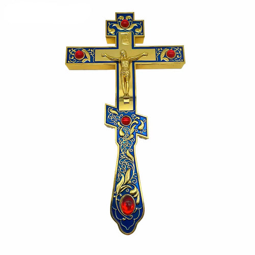 Croix Orthodoxe Grecque Murale en Alliage de Zinc