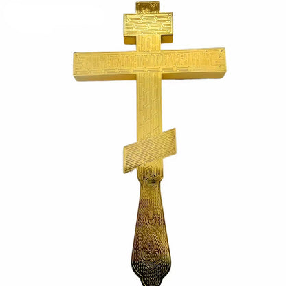 Croix Orthodoxe Grecque Murale en Alliage de Zinc
