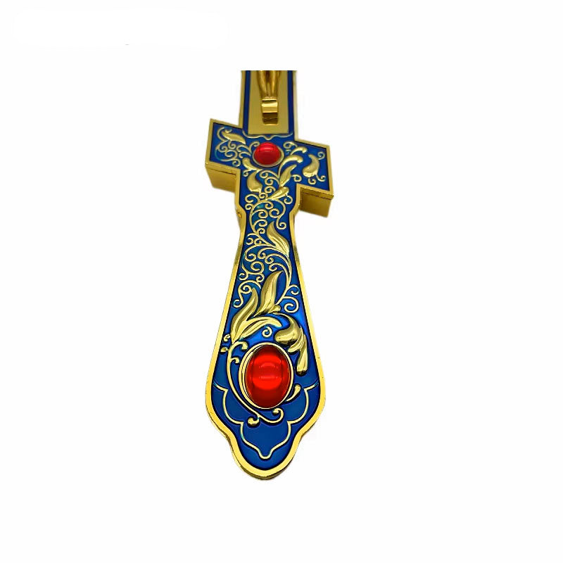 Croix Orthodoxe Grecque Murale en Alliage de Zinc
