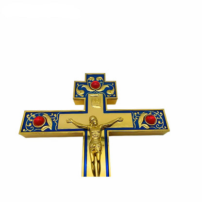 Croix Orthodoxe Grecque Murale en Alliage de Zinc