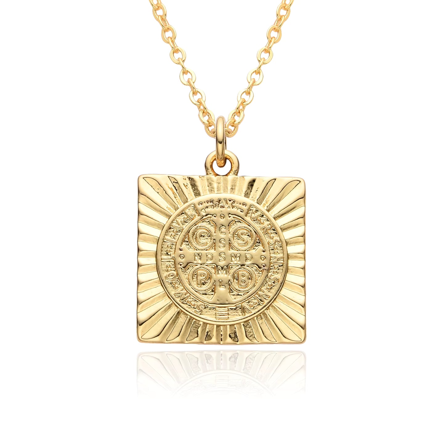 Médaillon Croix Byzantine Plaqué Or