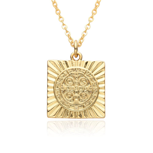 Médaillon Croix Byzantine Plaqué Or