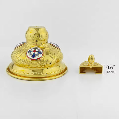 Support de Croix Orthodoxe en Métal, Artisanal