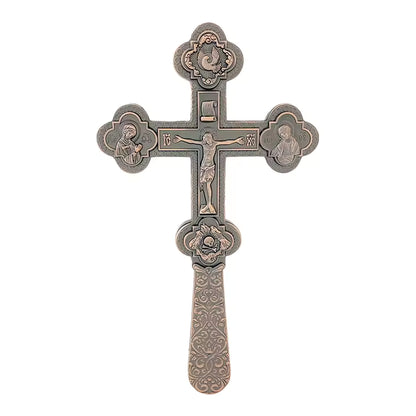 Hand-Held Blessing Cross, 8.5 Inches, Zinc Alloy