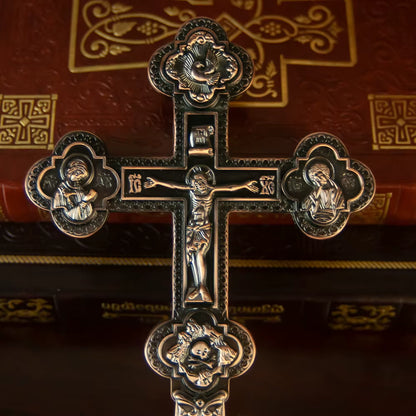 Hand-Held Blessing Cross, 8.5 Inches, Zinc Alloy