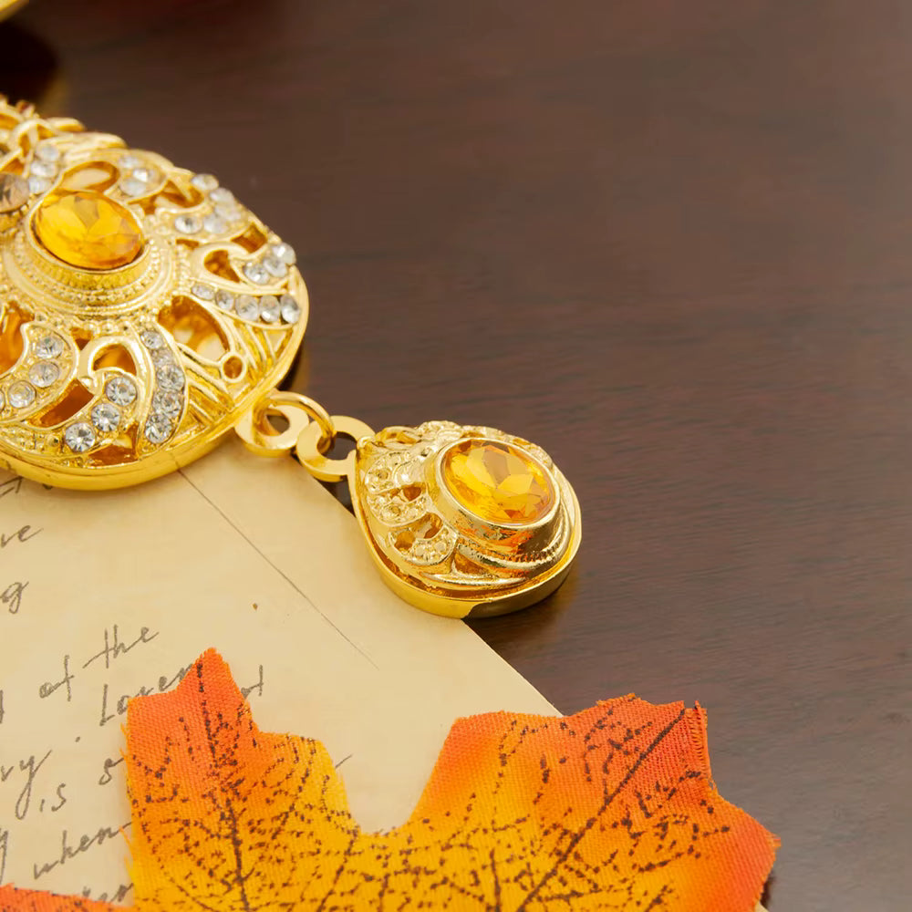 Croix Pectorale Orthodoxe Grecque Dorée avec Crucifix — Collier pour Prêtre ou Évêque
