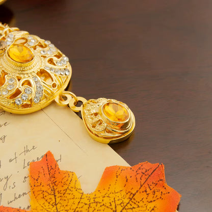 Croix Pectorale Orthodoxe Grecque Dorée avec Crucifix — Collier pour Prêtre ou Évêque