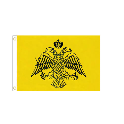 Mount Athos Flag — Greek Orthodox Double-Headed Eagle