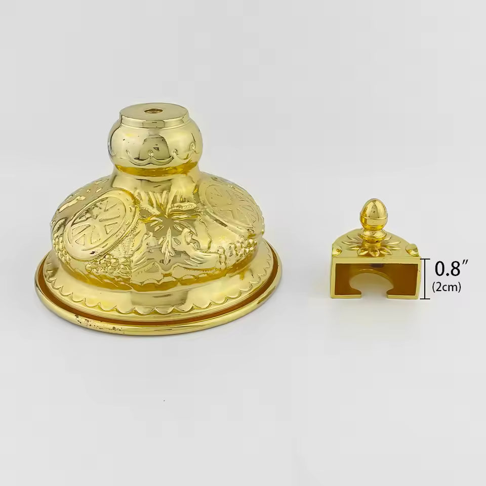 Support de Croix Orthodoxe en Métal, Artisanal