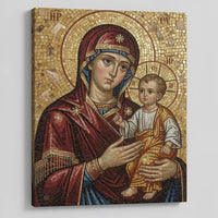 Russian Orthodox Icon of the Mother of God, Canvas Print
