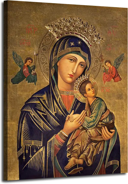 Icône Orthodoxe Russe de la Mère de Dieu, Impression sur Toile