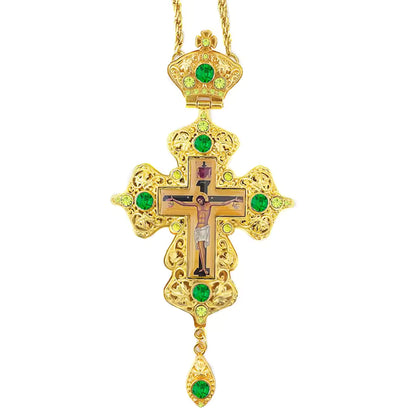 Pendentif Croix Orthodoxe Orientale Ajourée en Alliage — Bijou de Prière et Cadeau Religieux