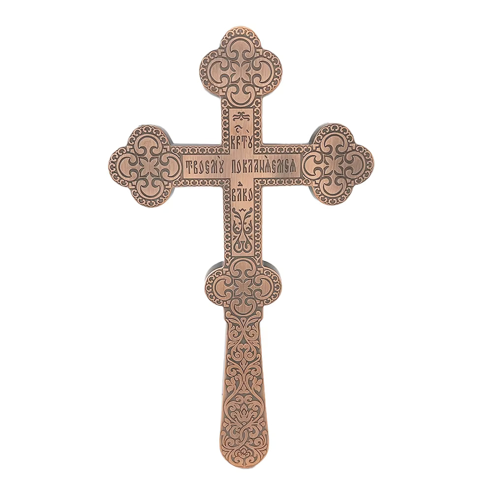 Hand-Held Blessing Cross, 8.5 Inches, Zinc Alloy