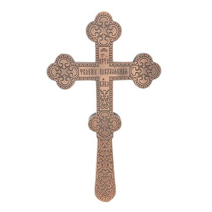 Hand-Held Blessing Cross, 8.5 Inches, Zinc Alloy