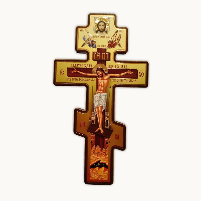 Croix orthodoxe en bois à accrocher au mur, décoration chrétienne orthodoxe grecque et russe
