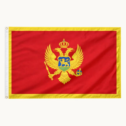 Drapeau du Montenegro avec aigle à acheter 