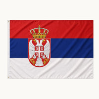 Drapeau de la Serbie avec Aigle 90x150cm