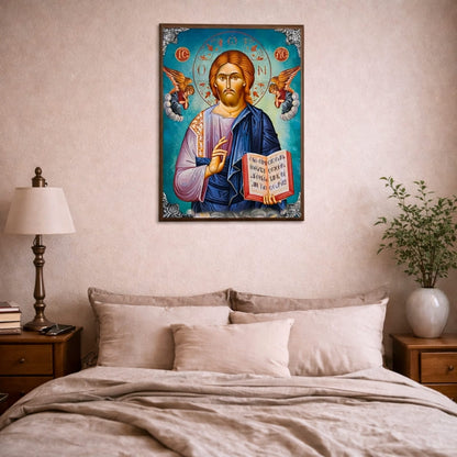 Icône de Jésus Christ dans la chambre accroché au mur