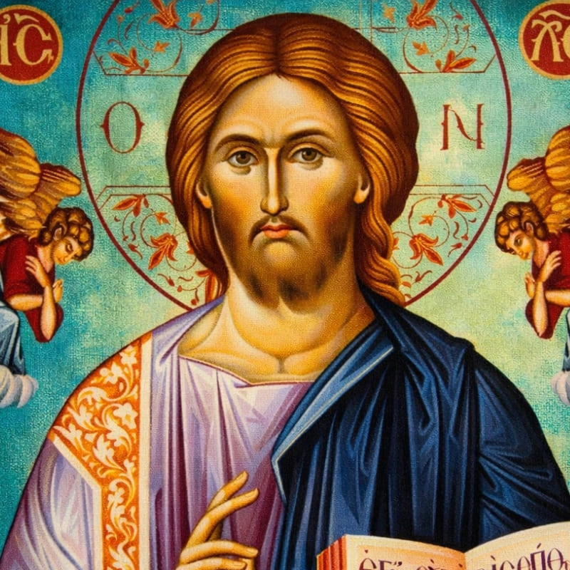 Icône religieuse de Jésus Christ en style Byzantin