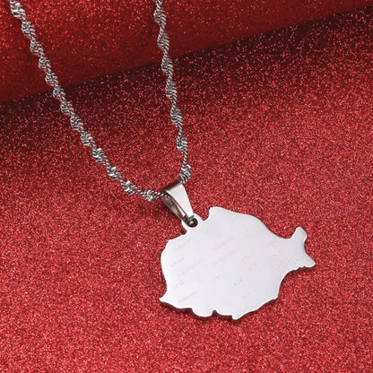 Pendentif de la Roumanie en couleur argent