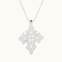 Ethiopian Cross Pendant in Silver