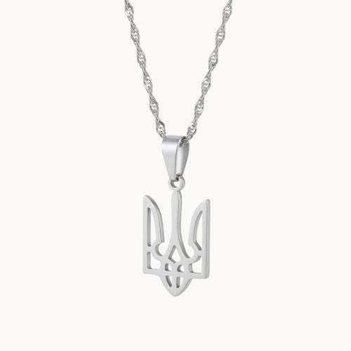 Pendentif trident ukrainien en argent - bijou de l'Ukraine élégant